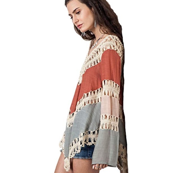 YARA Crochet Boho Tunic Top - Picture 3 of 4